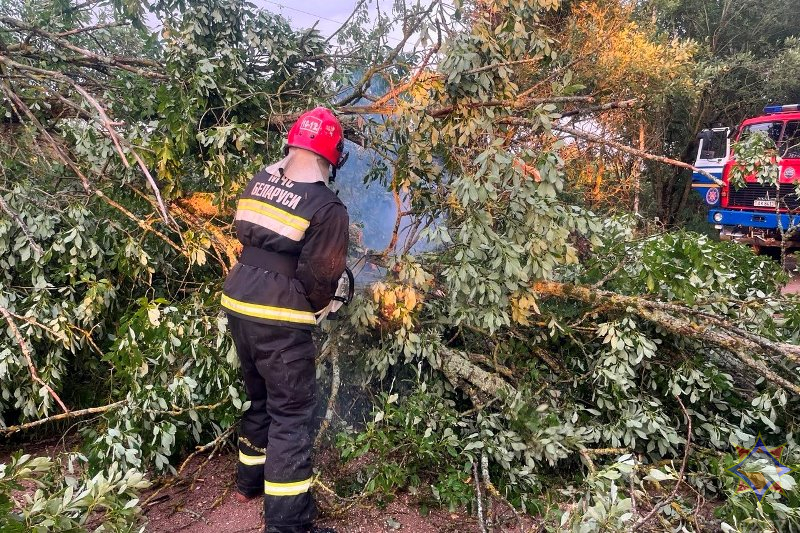 МЧС принимает участие в ликвидации последствий непогоды на Витебщине 