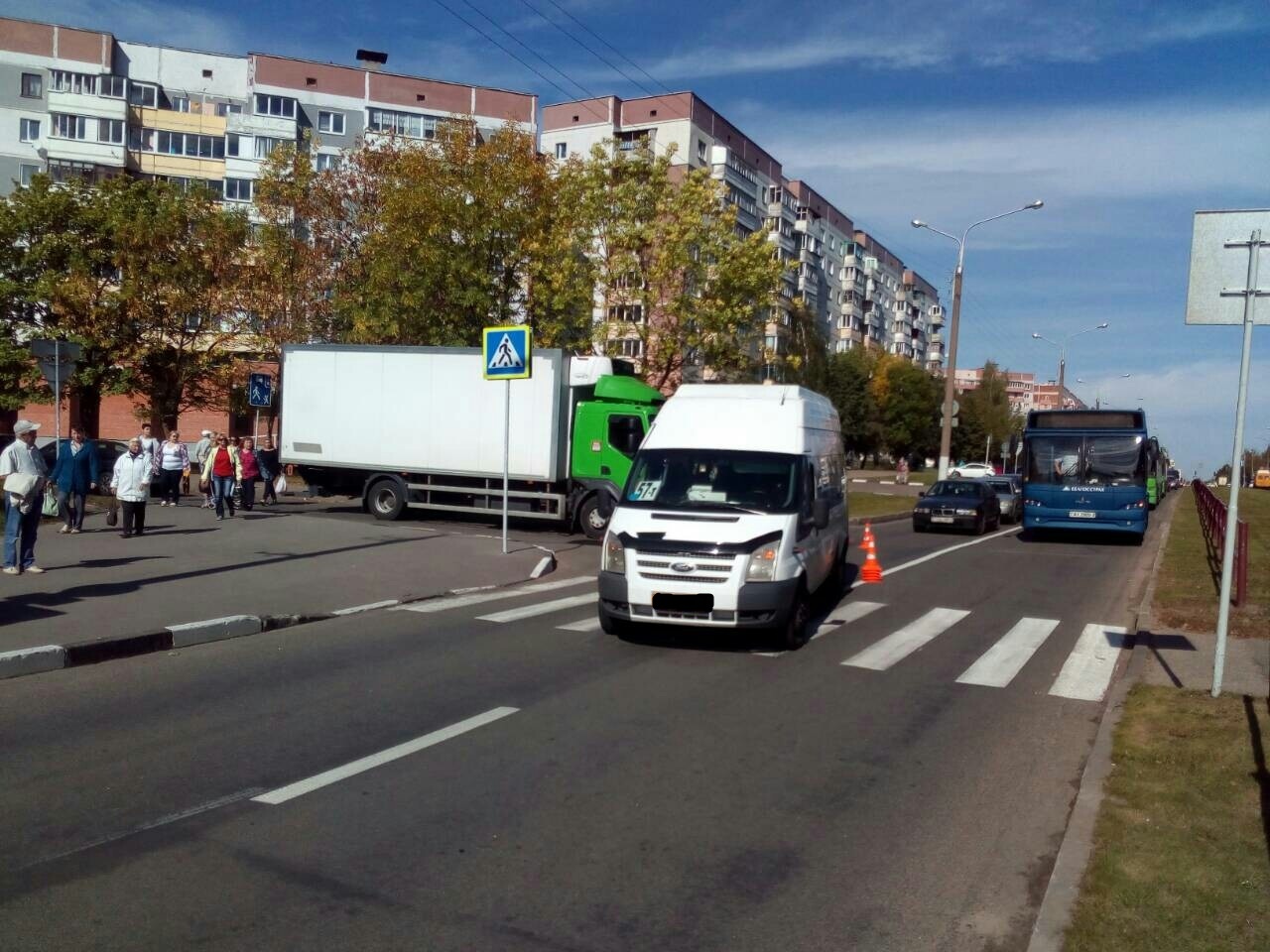 В Витебске маршрутка наехала на школьника (+ВИДЕО)