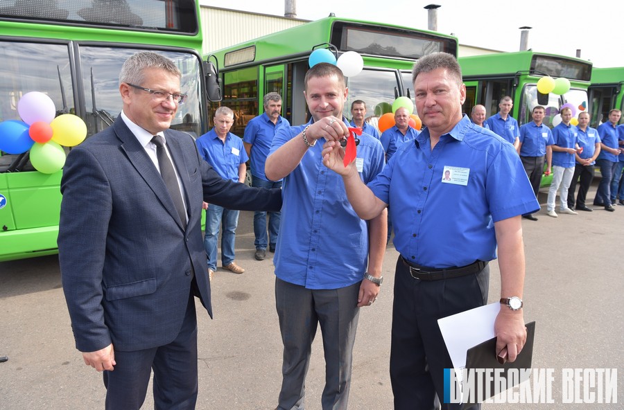 Восемью улучшенными автобусами МАЗ пополнился Автобусный парк №1 г. Витебска