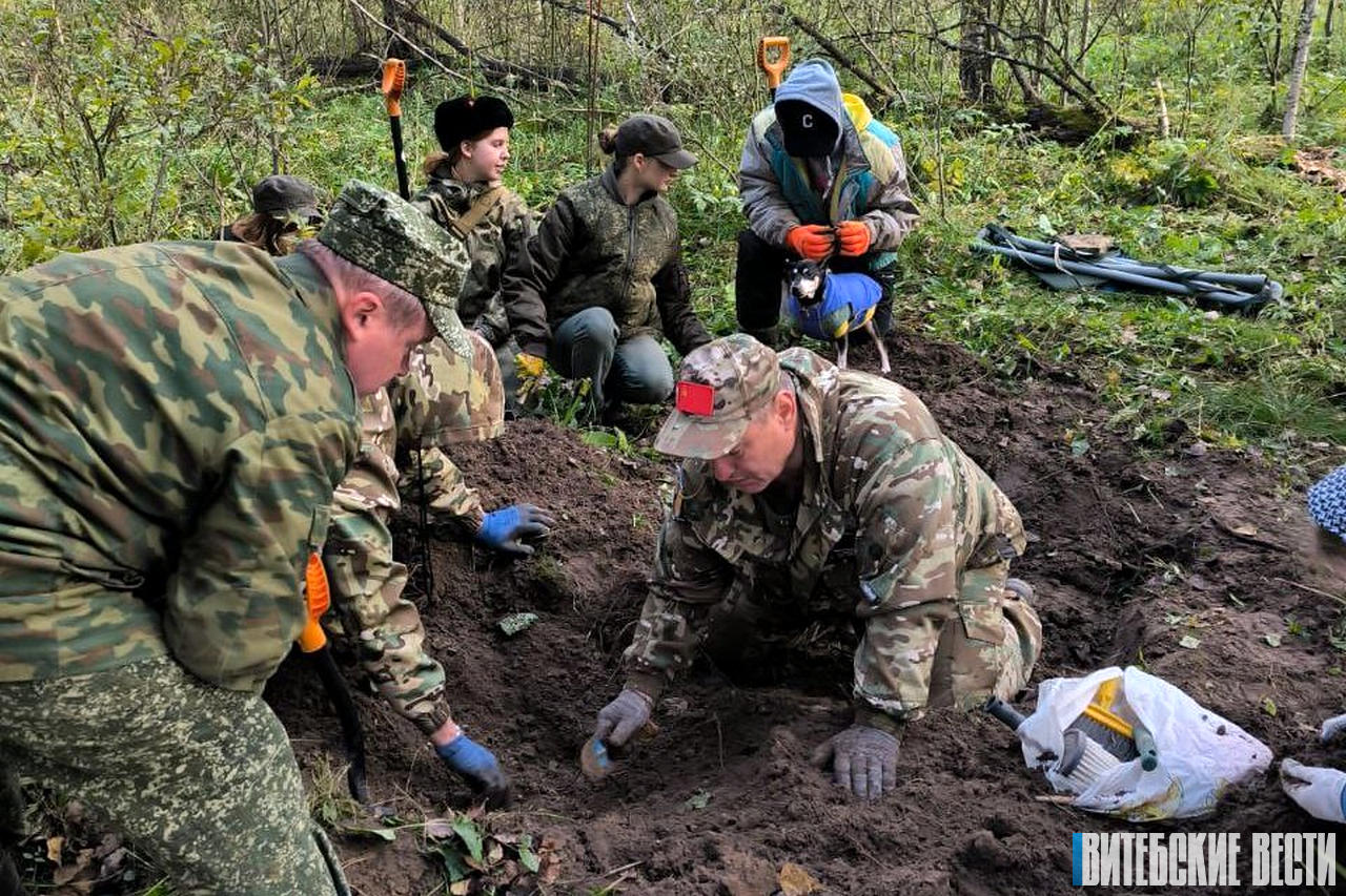 В Дубровенском районе обнаружены останки бойцов РККА и, предположительно, фрагмент легендарного Т-34