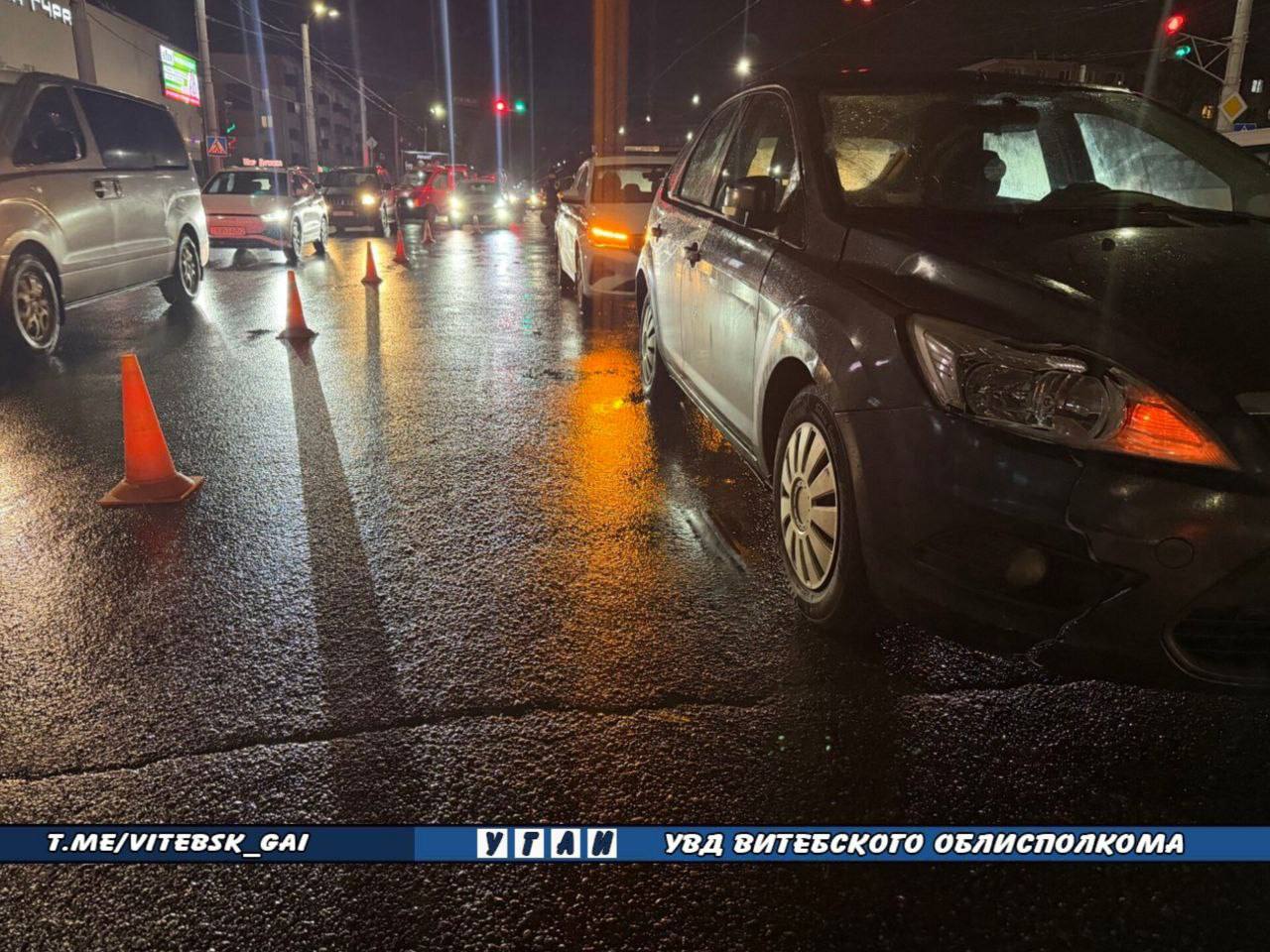Смертельный наезд на пешехода в Витебске: водитель Ford сбил мужчину на разрешающий сигнал светофора