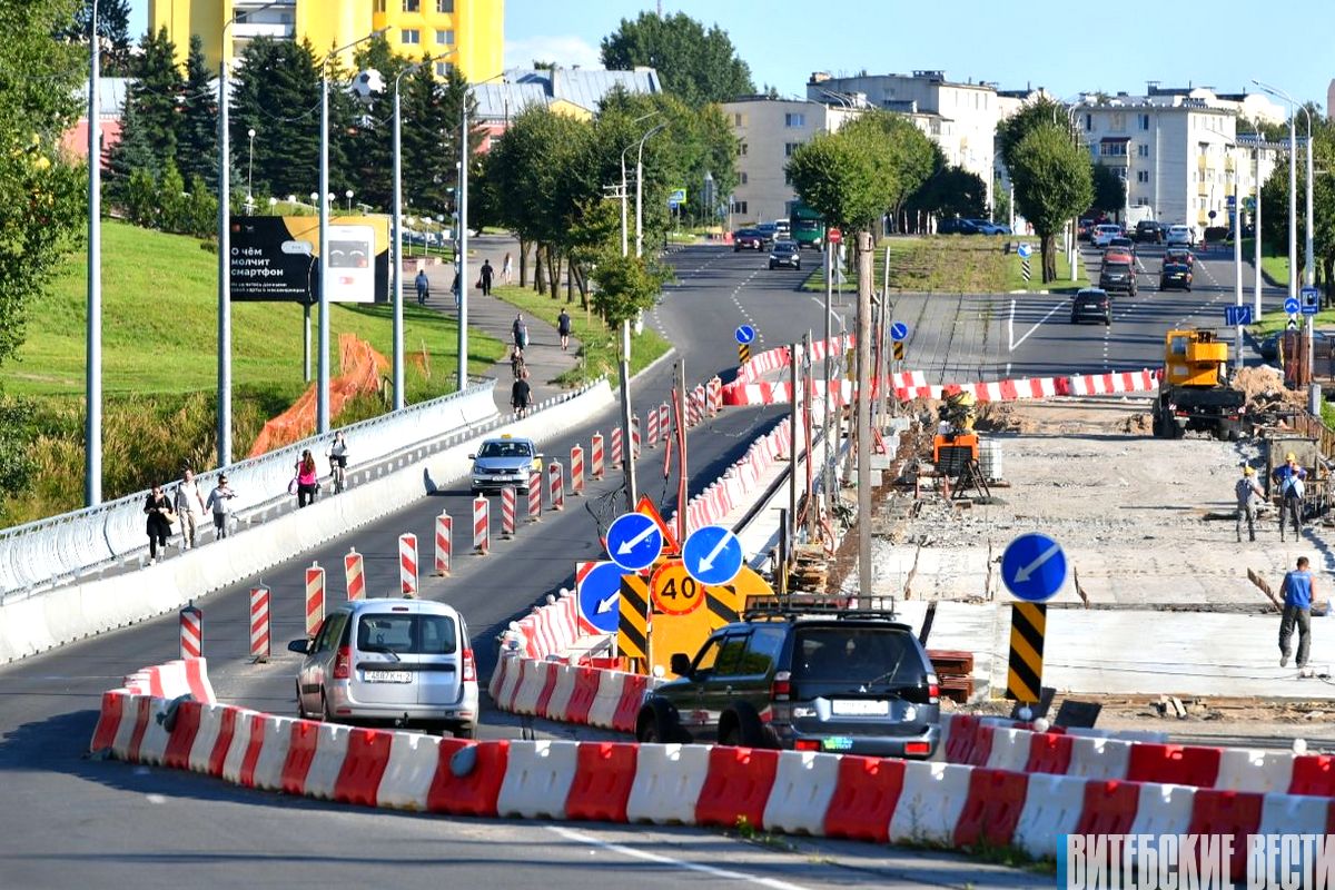 В Витебске на два дня закроют движение по мосту «Юбилейный»
